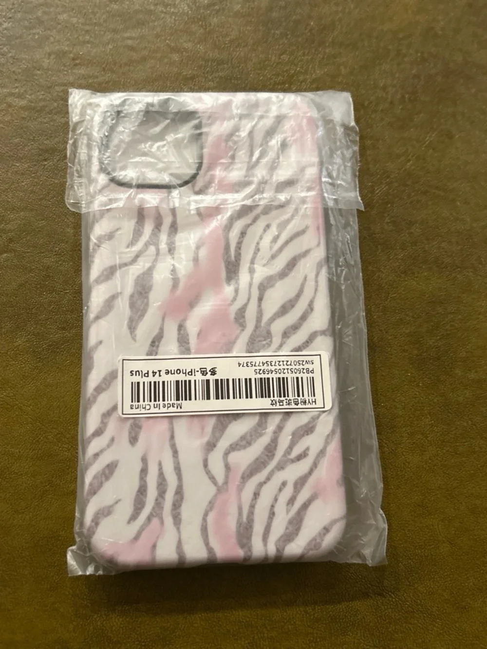 Pink Zebra Print Phone Case for iPhone 14 Plus